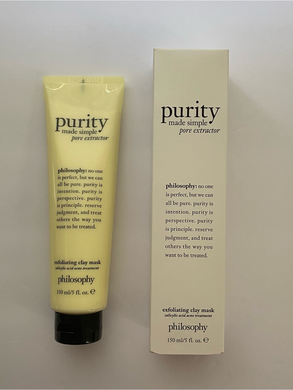 Philosophy Purity  Pore Extractor Exfoliating Clay Mask Salicylic Acne Treatment